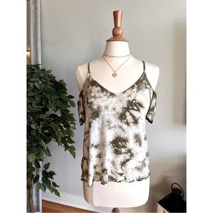 EUC tie dye off the shoulder AE tank